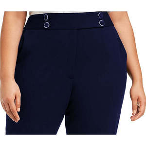 Pantaloni Eleganti Blu da Donna Calvin Klein Taglie Forti con Dettaglio Bottoni - Taglia 18 - Product Image 2