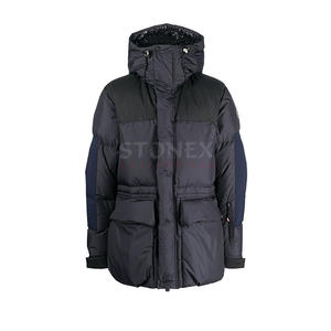 Chaqueta acolchada de invierno de talla grande al mejor precio del fabricante directo para hombre, lona con capucha y soporte de manga completa de Color sólido personalizado - Product Image 1