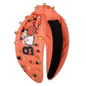 Primum Elegant Handmade Multi-Color Beaded <b>Hairband</b> Headband Stylish New Trendy Hand Embroidery Design for Christmas Halloween - Product Image 3