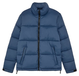 Chaqueta impermeable a prueba de viento con cuello levantado forrado de lona de poliéster prendas de vestir exteriores informales cálidas con cierre de cremallera pedidos al por mayor OEM - Product Image 1