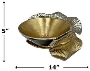 Bol design ultra moderne fait à la main pour la décoration de table, bol de luxe fait à la main plaqué pour la décoration de table centrale, sûr - Product Image 6
