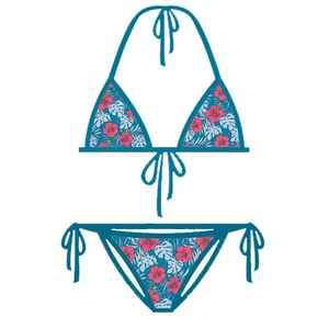 Conjunto de bikini de 2 piezas con diseño personalizado de una pieza para nadar y bañarse en la playa con impresión digital por sublimación - Product Image 2