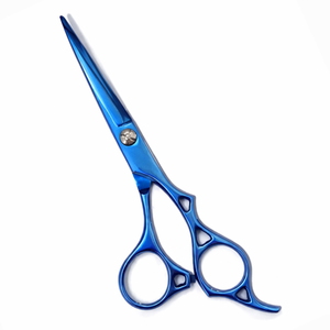 Premium Metallic Blue Barber Hair Cutting Scissors Stainless Steel Salon <b>Shears</b> Professional Ergonomic Hairdressing <b>Tool</b> Sharp - Product Image 1
