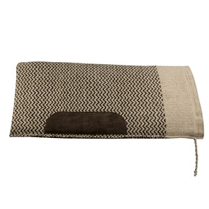 Hot <b>Sale</b> Horse Blanket Saddle Pad Outsell Cotton Filling Polyester 18mm Felt Lining Polyester Fleece Leather Sewed Black - Product Image 2