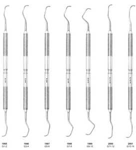 GoldMan Curettes-Basis Instruments chirurgicaux Gracey Manche creux Détartreurs dentaires Acier inoxydable japonais Alimentation manuelle - Product Image 3
