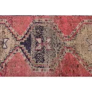 Tapis turc 2,8 x 10,4 pieds, tapis de couloir vintage, tapis ombré rouge et gris - Product Image 5