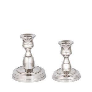 Bougeoir conique en métal plaqué argent pour décoration de table de Noël de mariage à la maison Bougeoirs coniques - Product Image 2