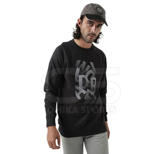 Men Sweatshirt Oversized Drop Shoulder Pullover Style <b>Long</b> <b>Sleeve</b> Street Fashion <b>Top</b> <b>Black</b> Color Men Winter Sweatshirt - Product Image 1