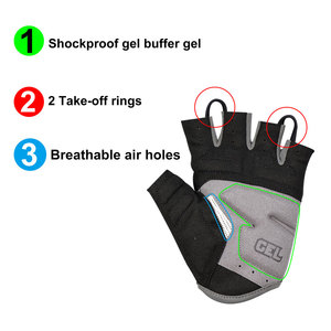 Gants de cyclisme unisexes demi-doigts Khirad Sports en cuir/maille/néoprène, couleurs personnalisables, respirants, anti-transpiration – Vente chaude - Product Image 5