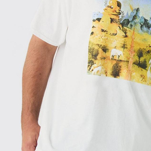 2025 Custom Logo Printed Men'S T <b>Shirt</b> 100% Cotton 280gsm Rib Drop Shoulder Oversized T <b>Shirts</b> For Men - Product Image 6