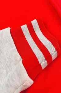 Qualité supérieure Letterman Baseball School College Bomber Varsity Jacket rouge et blanc en cuir véritable manches veste hommes femmes - Product Image 4