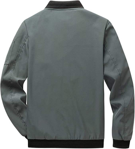 Veste de sport imperméable à manches longues pour homme, vente en gros, fermeture éclair - Product Image 3