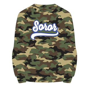 Camo 20 Zeta Phi Beta Soror <b>Crewneck</b> Sweatshirt 1920 Founders Inspired Greek Sorority Finer Womanhood Premium Cotton Sweater - Product Image 1