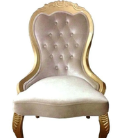 Chaise de salle à manger moderne et antique, en bois massif, à dossier haut, durable, imperméable, écologique, avec revêtement en velours, pour la maison, l'entrepôt ou le bar.