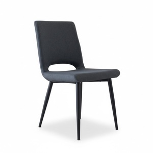 Chaise de salle à manger élégante PASCAL, rembourrée, au design minimaliste et pieds en métal, adaptée à un usage résidentiel et commercial - Product Image 2