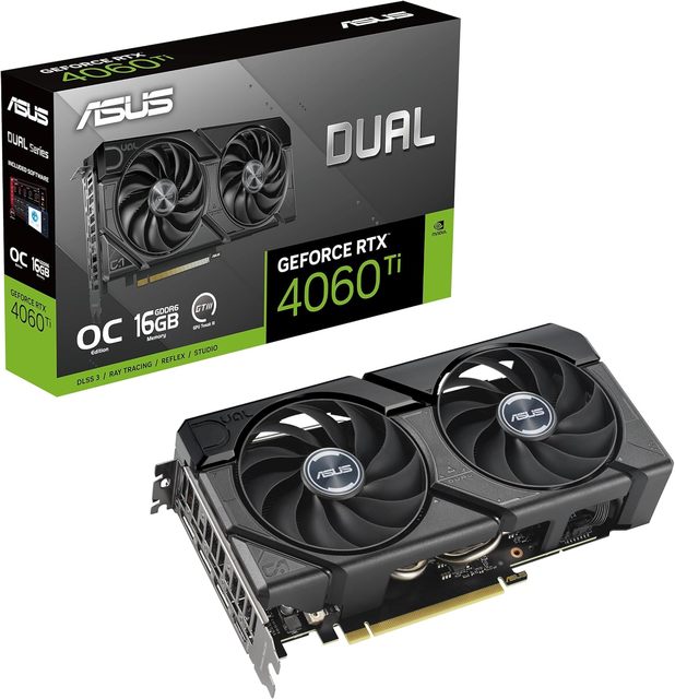 RTX 4060 Ti EVO OC Edition 16GB DDR GDDR6 PCI Express 4.0 Water-Cooled 80nm 4800MHz for Desktop/Laptop/Workstation DLSS 3 Used