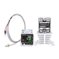 Contrôleur de température PID + Relais statique SSR + Kit thermocouple de type K + Dissipateur thermique 4KW Système de contrôle de température en plastique OEM