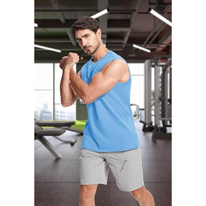 Perfectas para usar solas, estas versátiles camisetas sin mangas son adecuadas para cualquier actividad física fabricada en Bangladesh. - Product Image 4