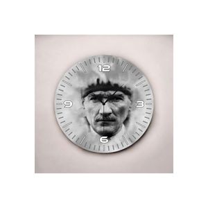 Colorful Atatürk Pattern Number <b>Wooden</b> Silent Table <b>Wall</b> <b>Clock</b> 50cm Perfect Gift Idea - Product Image 2
