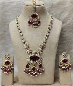 Bijoux indiens Collier ras du cou Multi Kundan Bijoux de mariée indiens Collier traditionnel Polki Kundan avec boucle d'oreille et Mang Tika - Product Image 1