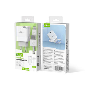 Blanco 15W 3A USB + Cable IP TC-195-IP Micro-USB con rotación de 180 grados Carga rápida para embalaje de caja de transferencia de datos - Product Image 4