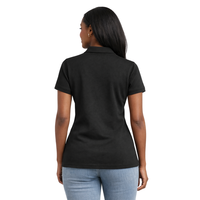 Polo noir pour sororité grecque, vêtements décontractés élégants pour sororité universitaire, rose et vert