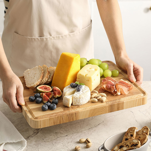 Planche à découper en bois de frêne naturel XINZUO, nouvelle conception avec rainure de drainage, couture sans couture, antidérapante, blocs à découper de cuisine réversibles - Product Image 5