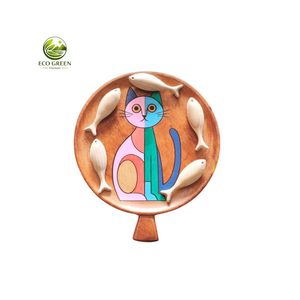 Escultura Decorativa de Pez de Madera Pintada a Mano con Acrílico, Artesanía de Madera, Decoración del Hogar Estilo Costero, Artículo de Regalo Personalizado - Product Image 2