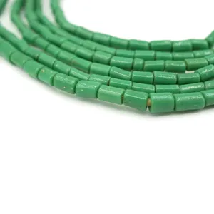 ลูกปัดคริสตัลรูปทรงโคมไฟและหลอดแก้วสีเขียวเฟิร์นแบบวินเทจขนาด8มม. และ4มม. สำหรับทำเครื่องประดับเพื่อการค้าลูกปัดแอฟริกา - Product Image 2