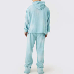 Chándal informal para hombre, transpirable y cómodo, de talla grande, conjunto de chándal con capucha para hombre, chándales de algodón 100% para trotar - Product Image 4