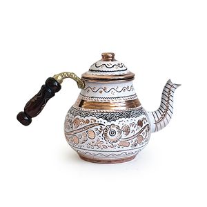 Shark Anatolia Erzincan Handcrafted Copper Middle Eastern Style 10-Person 1000ml Eco-Friendly Coffee & <b>Tea</b> Set - Product Image 5