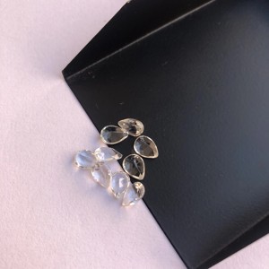 4mm 5mm naturel blanc topaze pierre à facettes poire coupe pierre précieuse en vrac prix de gros pour la fabrication de bijoux boutique fabricant revendeur - Product Image 2
