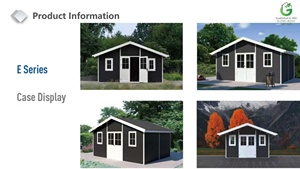 <span class=keywords><strong>Abri</strong></span> <span class=keywords><strong>de</strong></span> <span class=keywords><strong>jardin</strong></span> Easygreen série E 3x4m en WPC avec gouttière en aluminium, panneau résistant à l'eau, <span class=keywords><strong>design</strong></span> moderne pour usage en entrepôt - Product Image 2