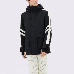 Prince confortable tissu meilleure vente veste de Ski personnalisée pour hommes imperméable à manches longues entraînement avant fermeture éclair complète SkiJacket - Product Image 4