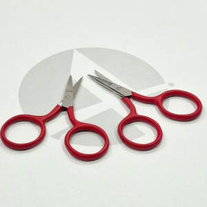 Tijeras de Bordado, Tijeras para Coser, Tijeras para Hilos, Acero Inoxidable, Cuchillas Afiladas con Tapa de Seguridad, Mango Rojo, 2.5 Pulgadas, Todos los Colores - Product Image 4