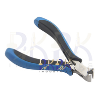 Cortadores de extremo de mandíbula lisa de doble punta de 120mm con mangos ergonómicos negro y azul para engarzar joyas pesca compatible con OEM