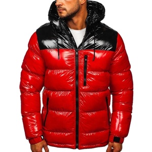 แจ็คเก็ตพัฟเฟอร์ผ้าแคนวาสเนื้อเงาคุณภาพพรีเมียมสำหรับผู้ชาย สไตล์แฟชั่นฤดูหนาว คอตั้ง ทรงบาง น้ำหนักเบา สไตล์ไฮสตรีท ขายส่ง - Product Image 5