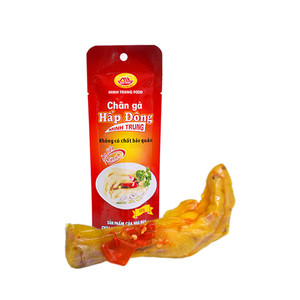 Minh Trung Collations à la viande faible en gras OEM Pieds de poulet cuits à la vapeur épicés prêts-à-manger dans un sac d'emballage savoureux - Product Image 3