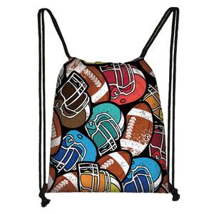 Fútbol Baloncesto Béisbol Imprimir Mochila Hombres Bolsas con cordón Bolsas de almacenamiento al aire libre para zapatos de viaje - Product Image 5