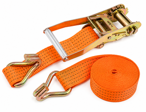 Sangle d'arrimage à cliquet personnalisée de 50 mm avec doubles crochets en J, sangle en polyester haute ténacité, capacité de 5000 kg - Product Image 5
