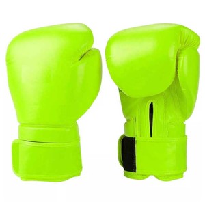 Gants de boxe thaïlandais professionnels Logo personnalisable Matériau en cuir respirant Nouveau design avec fermeture à crochet pour l'entraînement - Product Image 1