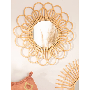 Newest Design 100% Eco-friendly Rattan <b>Mirror</b> Wall <b>Hanging</b> Home Hotel Decoration Wholesales From Vietnam - Product Image 3