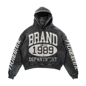 กางเกงวอร์มทรงโอเวอร์ไซส์ผ้าฝ้ายหนานุ่มสไตล์วินเทจ ลุคย้อนยุค ตกแต่งด้วยการปักลายและลูกปัด - Product Image 4