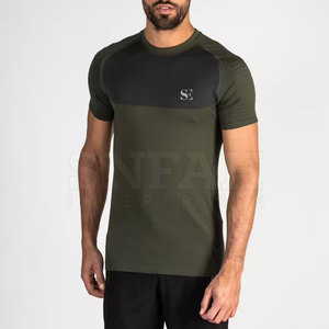 Ropa de gimnasio ajustada para hombre, camisetas lisas transpirables, camiseta de fitness, camiseta de manga corta para correr musculosos - Product Image 2