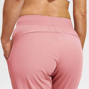 กางเกงวอร์มทรงสลิมฟิตสำหรับผู้หญิงยืดได้4ทางสำหรับฤดูหนาวกางเกงวอร์มน้ำหนักเบามีเชือกรูดและกางเกงวอร์ม - Product Image 4