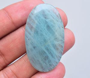 พลอยสีฟ้าอควอมารีน Cabochon-ขายส่งอัญมณีสีฟ้าอมาริน-อัญมณีธรรมชาติสีฟ้าหลวม - Product Image 1