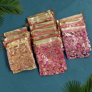 Sacs en organza multicolores avec cordon de serrage Sacs de faveur Chocolat Fruits secs Pochette d'emballage pour bijoux Maquillage Fête Mariage Sacs de faveur - Product Image 5