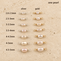 Connecteurs de breloques en or 14K plaqué or, perles de riz ovales d'eau douce de 2-5 mm, enveloppés de fil pour la fabrication permanente de bracelets et colliers DIY