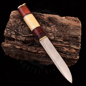 Lame en acier à haute teneur en carbone forgée à la main professionnelle couteau Viking traditionnel couteau Birka médiéval manche en bois de Rose avec couvercle - Product Image 3