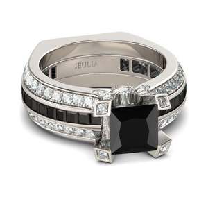 Jeulia Interchangeable Princess Cut Sterling <b>Silver</b> <b>Ring</b> <b>Set</b> for Anniversary - Product Image 2